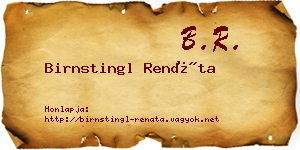 Birnstingl Renáta névjegykártya